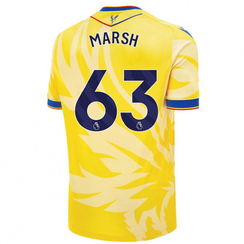 Danxen Mujer Camiseta Zach Marsh #63 Amarillo 2ª Equipación 2024/25 La Camisa