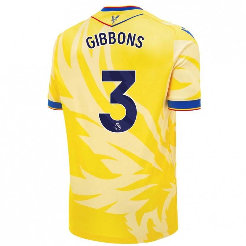 Danxen Mujer Camiseta Felicity Gibbons #3 Amarillo 2ª Equipación 2024/25 La Camisa