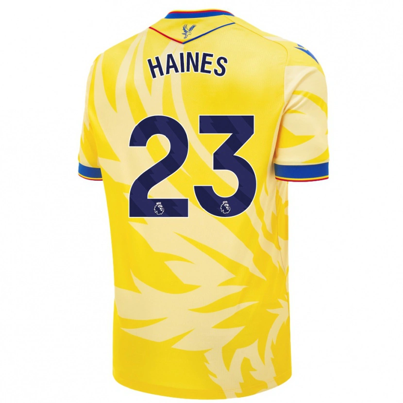 Danxen Mujer Camiseta Coral-Jade Haines #23 Amarillo 2ª Equipación 2024/25 La Camisa