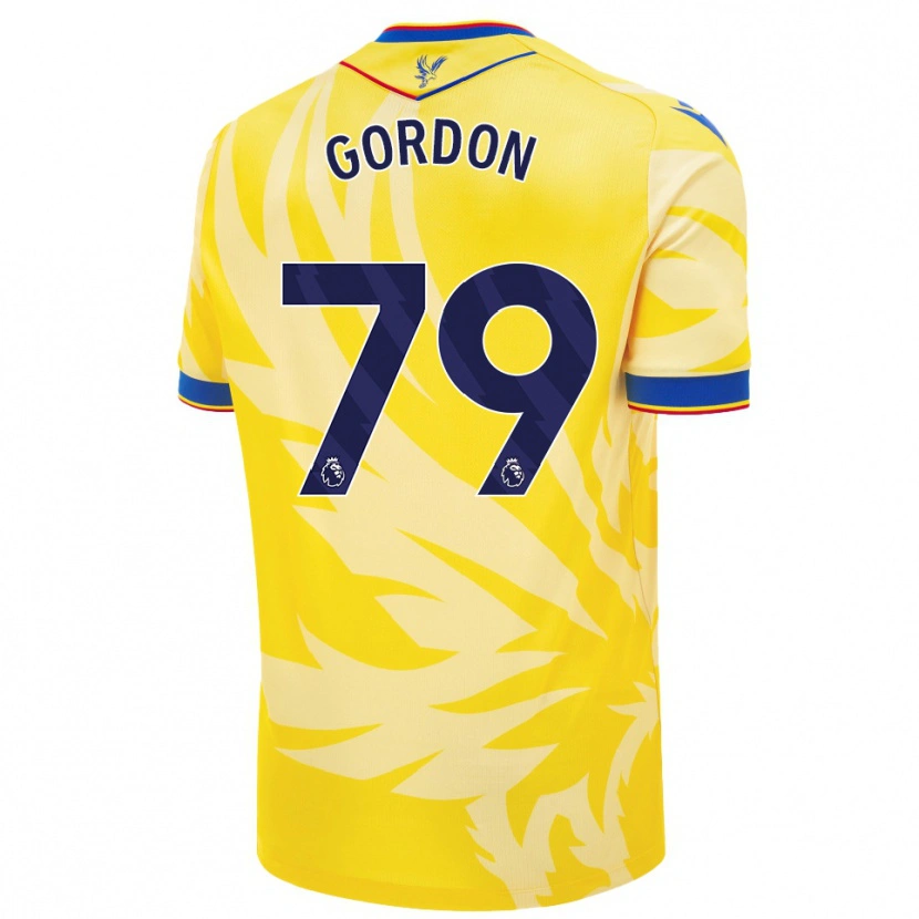 Danxen Mujer Camiseta John-Kymani Gordon #79 Amarillo 2ª Equipación 2024/25 La Camisa