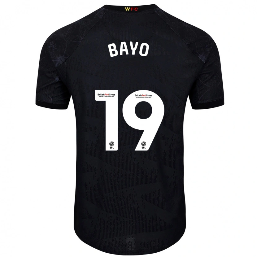 Danxen Mujer Camiseta Vakoun Bayo #19 Negro Blanco 2ª Equipación 2024/25 La Camisa