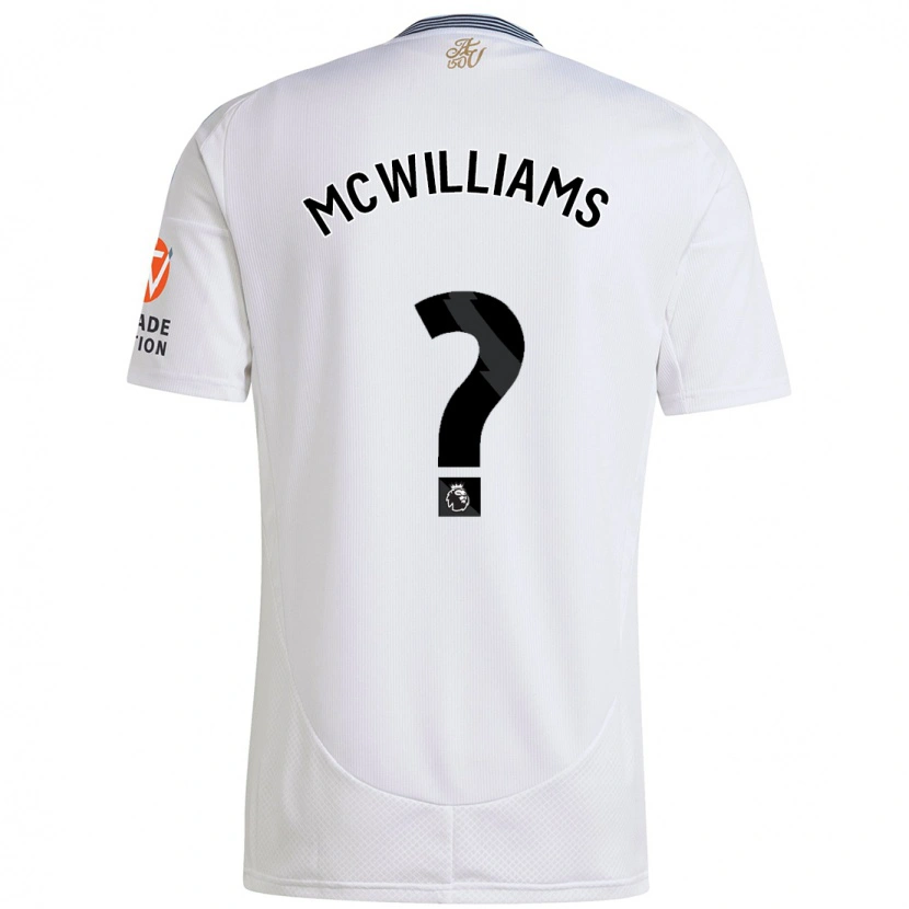Danxen Mujer Camiseta Ashton Mcwilliams #0 Blanco 2ª Equipación 2024/25 La Camisa