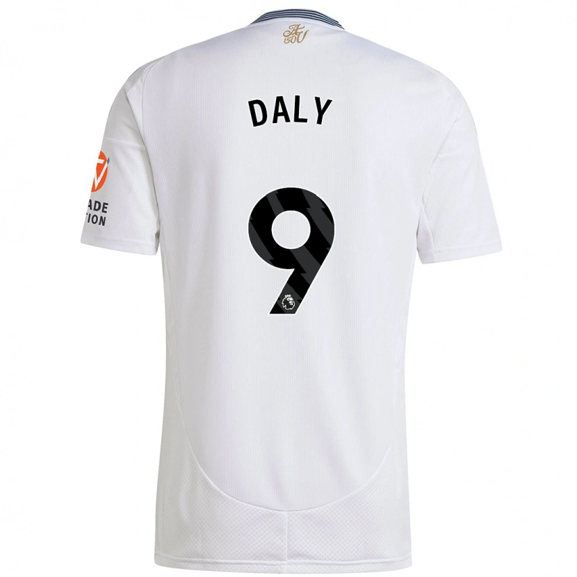 Danxen Mujer Camiseta Rachel Daly #9 Blanco 2ª Equipación 2024/25 La Camisa