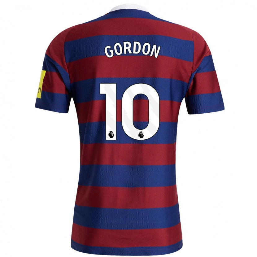 Danxen Mujer Camiseta Anthony Gordon #10 Burdeos Azul Marino 2ª Equipación 2024/25 La Camisa