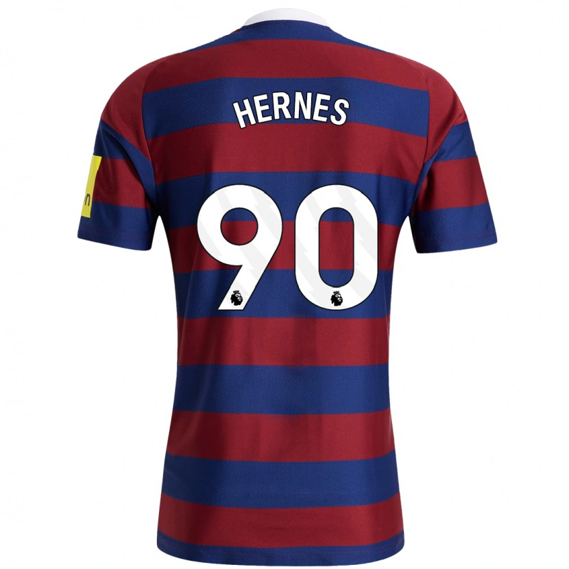 Danxen Mujer Camiseta Travis Hernes #90 Burdeos Azul Marino 2ª Equipación 2024/25 La Camisa