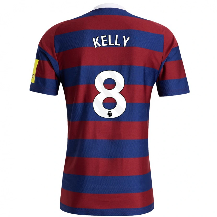 Danxen Mujer Camiseta Emma Kelly #8 Burdeos Azul Marino 2ª Equipación 2024/25 La Camisa