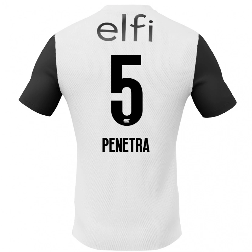 Danxen Mujer Camiseta Alexandre Penetra #5 Blanco Negro 2ª Equipación 2024/25 La Camisa