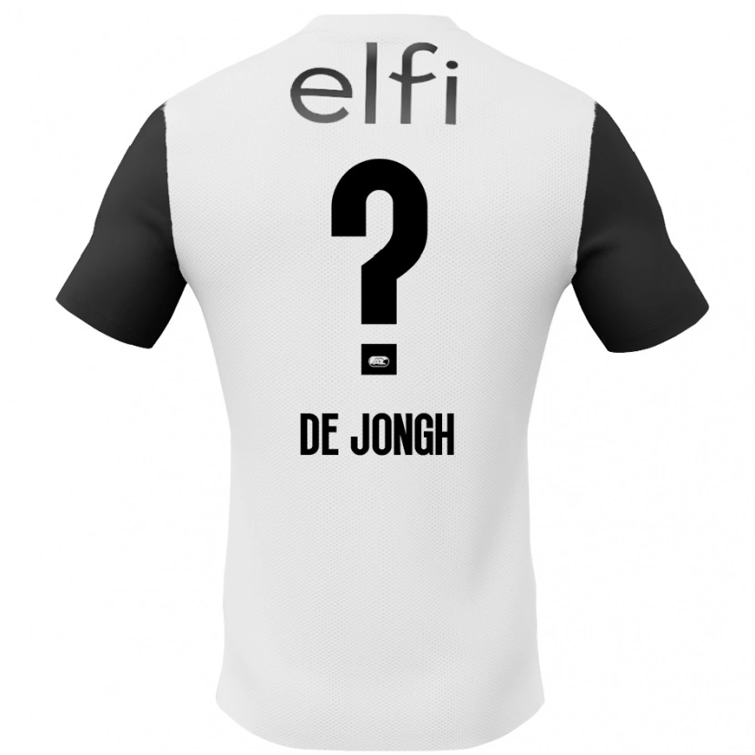 Danxen Mujer Camiseta Iain De Jongh #0 Blanco Negro 2ª Equipación 2024/25 La Camisa