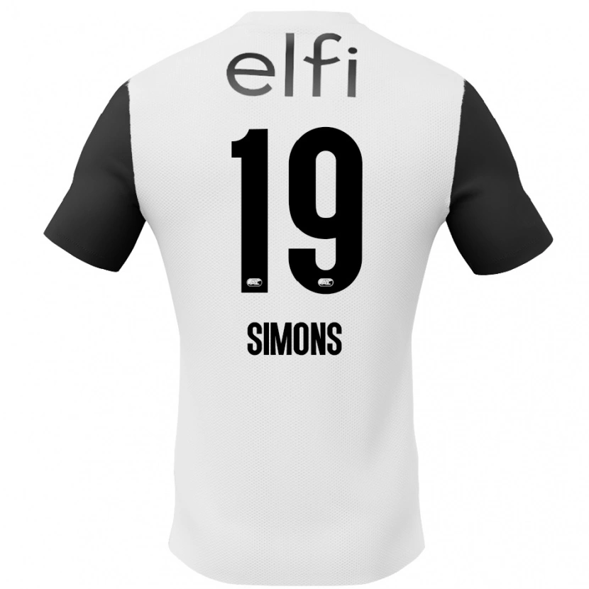 Danxen Mujer Camiseta Saviola Simons #19 Blanco Negro 2ª Equipación 2024/25 La Camisa