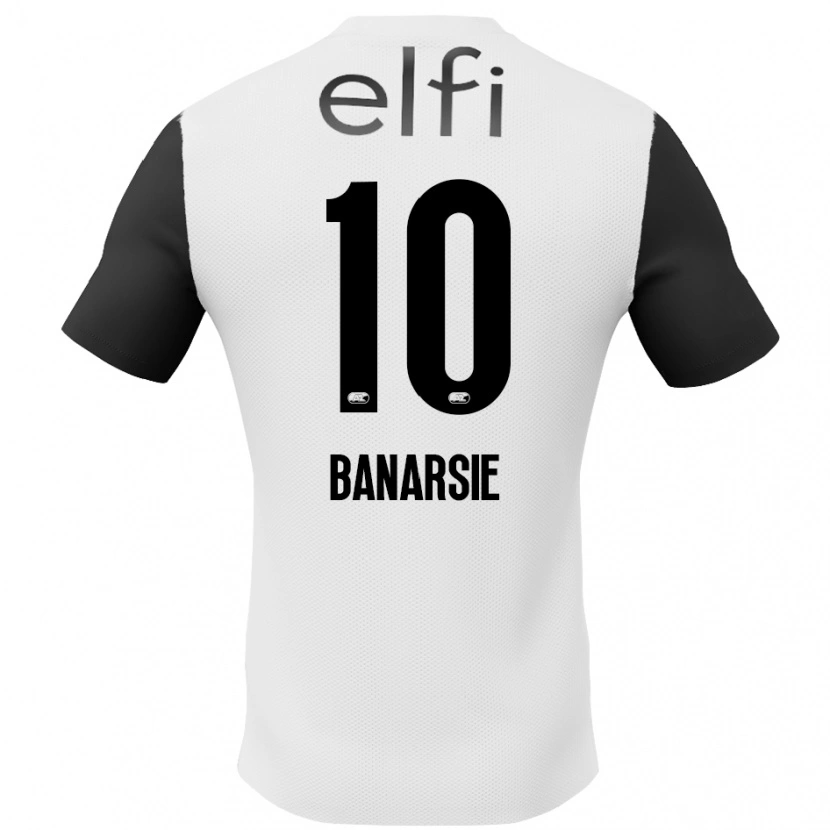Danxen Mujer Camiseta Amy Banarsie #10 Blanco Negro 2ª Equipación 2024/25 La Camisa