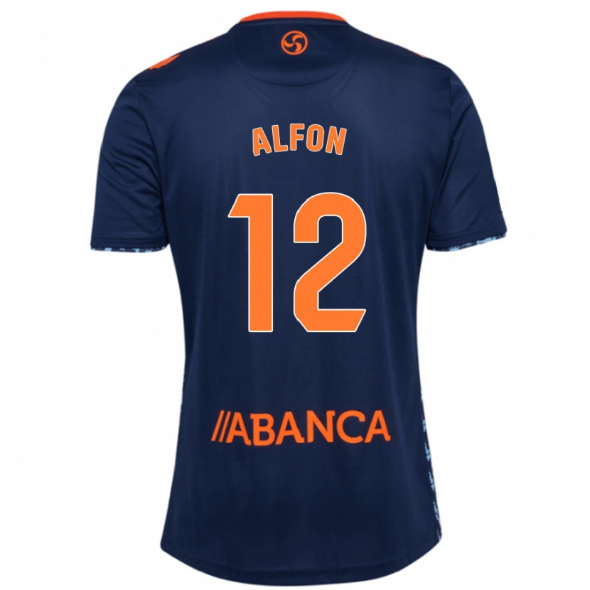 Danxen Mujer Camiseta Alfon González #12 Azul Marino 2ª Equipación 2024/25 La Camisa