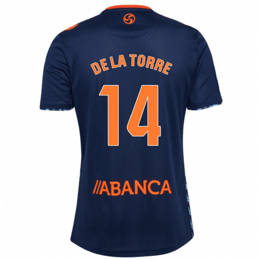 Danxen Mujer Camiseta Luca De La Torre #14 Azul Marino 2ª Equipación 2024/25 La Camisa