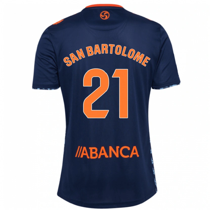 Danxen Mujer Camiseta Víctor San Bartolomé #21 Azul Marino 2ª Equipación 2024/25 La Camisa