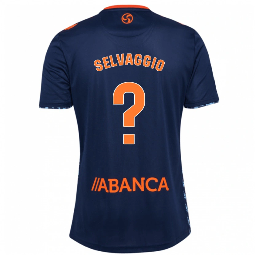 Danxen Mujer Camiseta Nico Selvaggio #0 Azul Marino 2ª Equipación 2024/25 La Camisa