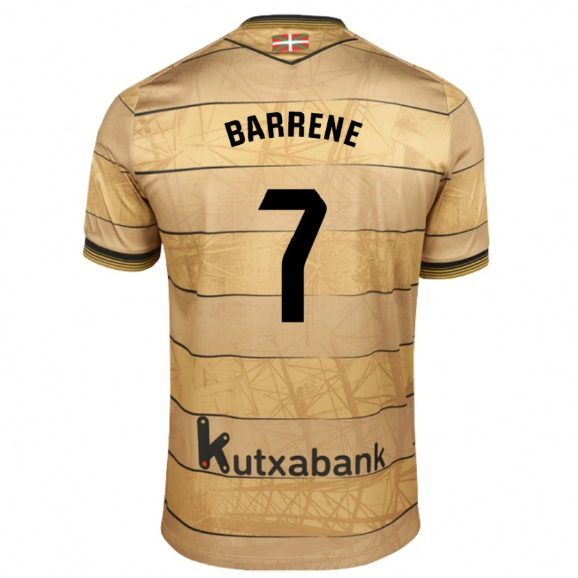 Danxen Mujer Camiseta Ander Barrenetxea #7 Marrón 2ª Equipación 2024/25 La Camisa