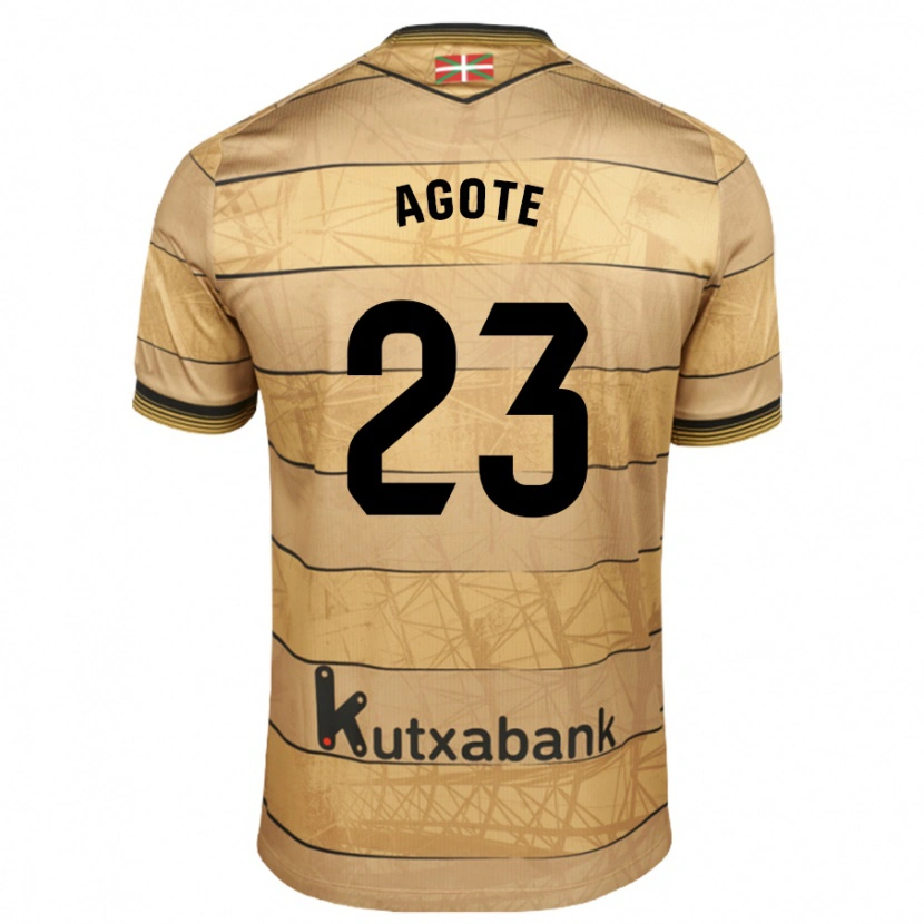 Danxen Mujer Camiseta Unax Agote #23 Marrón 2ª Equipación 2024/25 La Camisa
