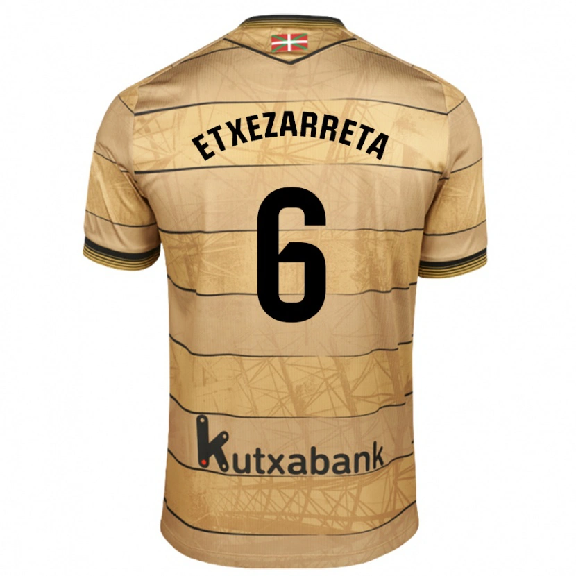 Danxen Mujer Camiseta Ane Etxezarreta #6 Marrón 2ª Equipación 2024/25 La Camisa