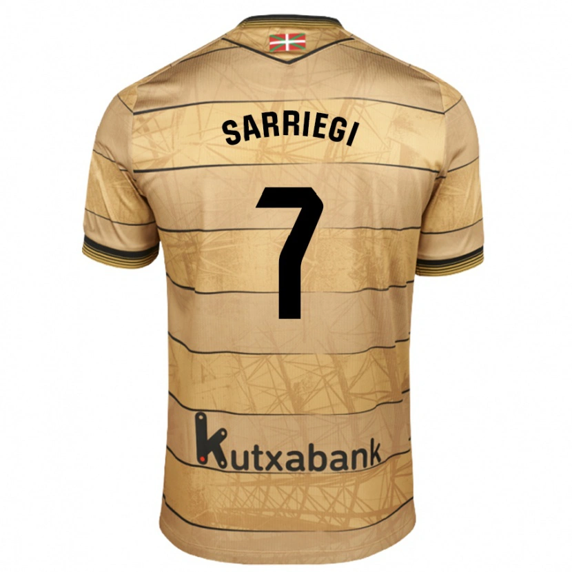 Danxen Mujer Camiseta Amaiur Sarriegi #7 Marrón 2ª Equipación 2024/25 La Camisa