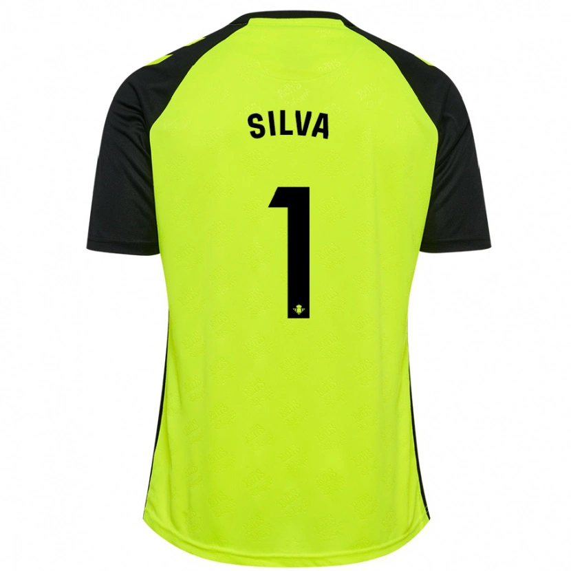 Danxen Mujer Camiseta Rui Silva #1 Amarillo Fluorescente Negro 2ª Equipación 2024/25 La Camisa