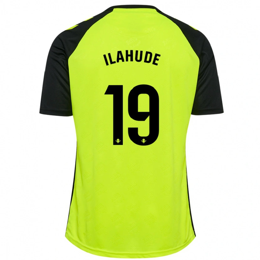 Danxen Mujer Camiseta Destiny Ilahude #19 Amarillo Fluorescente Negro 2ª Equipación 2024/25 La Camisa