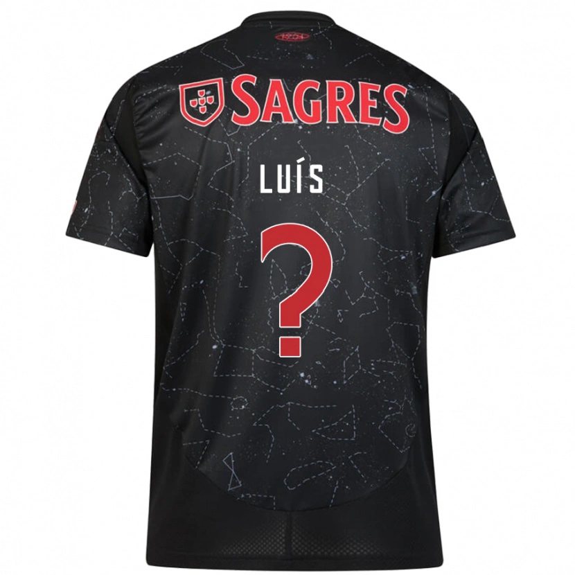 Danxen Mujer Camiseta António Luís #0 Negro Rojo 2ª Equipación 2024/25 La Camisa