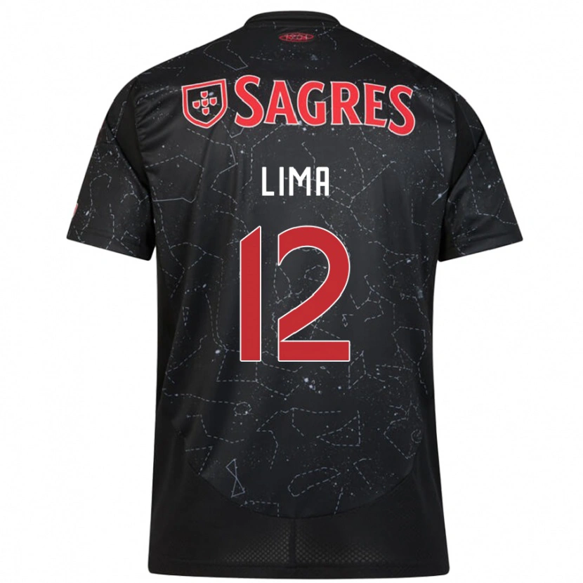 Danxen Mujer Camiseta Thaís Lima #12 Negro Rojo 2ª Equipación 2024/25 La Camisa