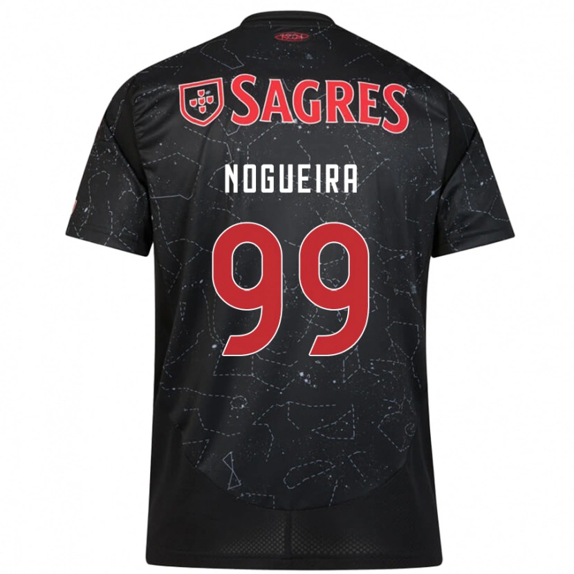 Danxen Mujer Camiseta Beatriz Nogueira #99 Negro Rojo 2ª Equipación 2024/25 La Camisa