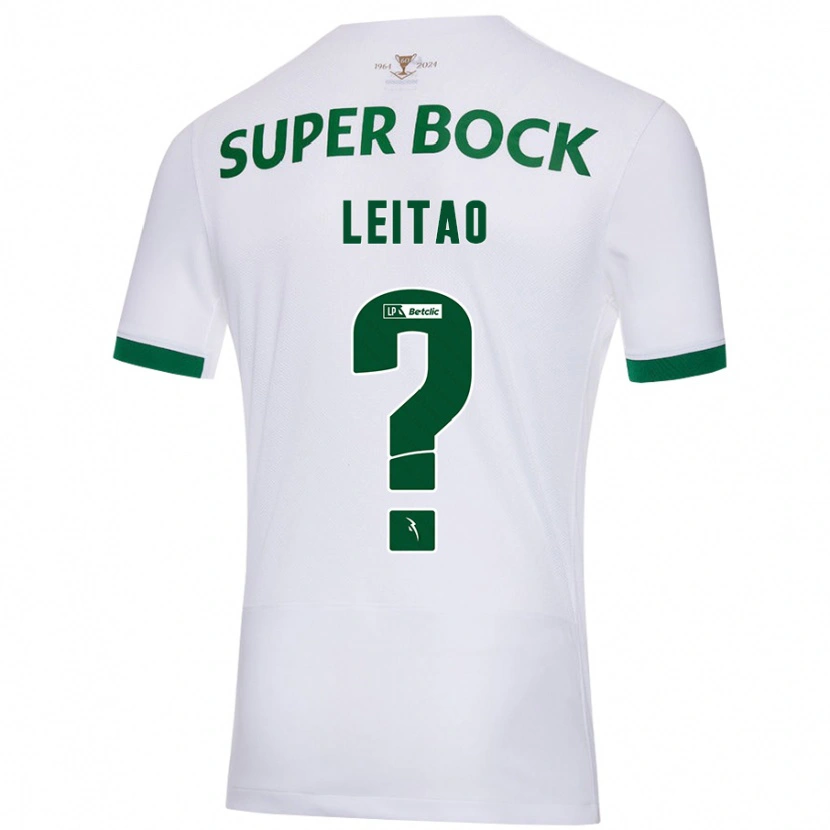 Danxen Mujer Camiseta Tiago Leitão #0 Blanco Verde 2ª Equipación 2024/25 La Camisa