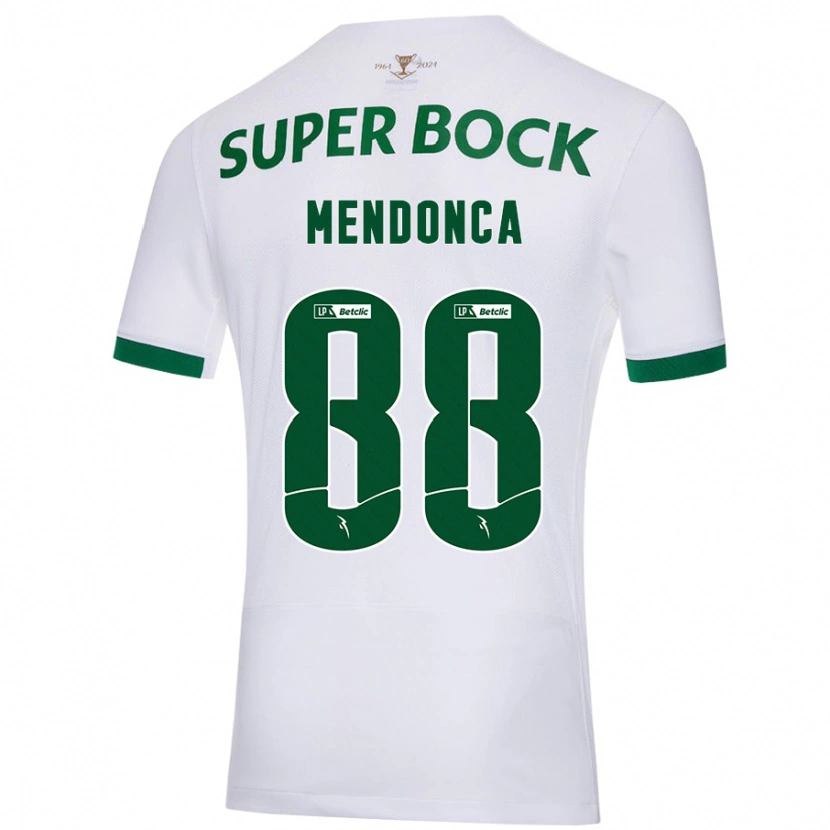 Danxen Mujer Camiseta Manuel Mendonça #88 Blanco Verde 2ª Equipación 2024/25 La Camisa