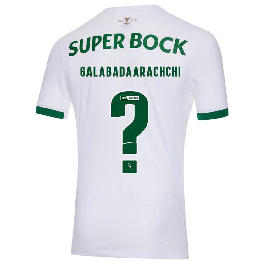 Danxen Mujer Camiseta Jacynta Galabadaarachchi #0 Blanco Verde 2ª Equipación 2024/25 La Camisa