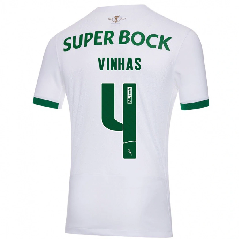 Danxen Mujer Camiseta Gabriela Vinhas #4 Blanco Verde 2ª Equipación 2024/25 La Camisa