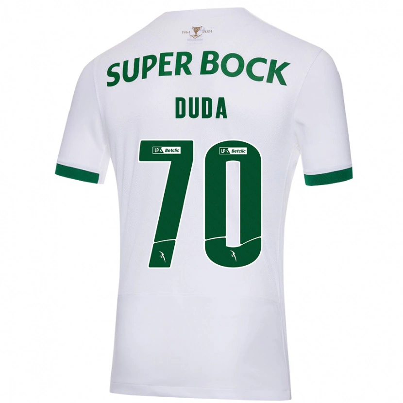 Danxen Mujer Camiseta Dudá #70 Blanco Verde 2ª Equipación 2024/25 La Camisa