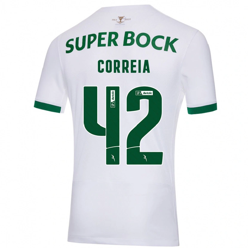 Danxen Mujer Camiseta Leonete Maísa Nozerand Correia #42 Blanco Verde 2ª Equipación 2024/25 La Camisa