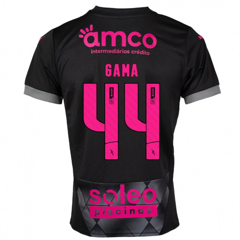 Danxen Mujer Camiseta Dinis Gama #44 Negro Rosa 2ª Equipación 2024/25 La Camisa