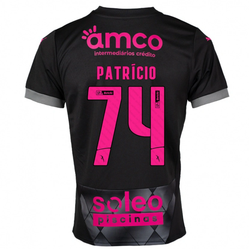 Danxen Mujer Camiseta Nuno Patrício #74 Negro Rosa 2ª Equipación 2024/25 La Camisa