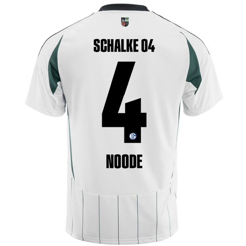 Danxen Mujer Camiseta Steve Noode #4 Blanco Verde 2ª Equipación 2024/25 La Camisa
