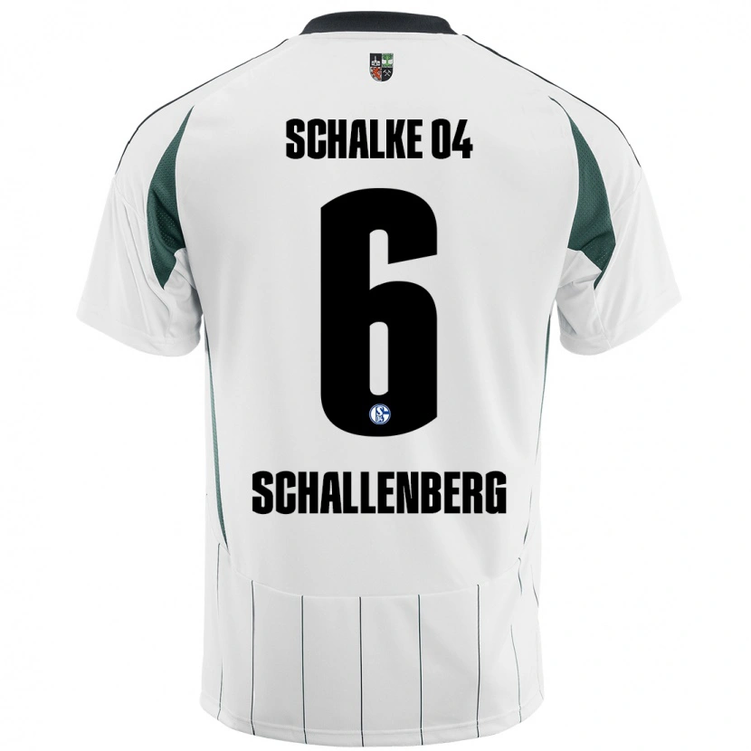 Danxen Mujer Camiseta Ron Schallenberg #6 Blanco Verde 2ª Equipación 2024/25 La Camisa