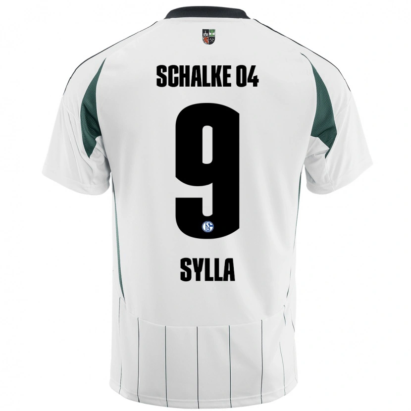 Danxen Mujer Camiseta Moussa Sylla #9 Blanco Verde 2ª Equipación 2024/25 La Camisa