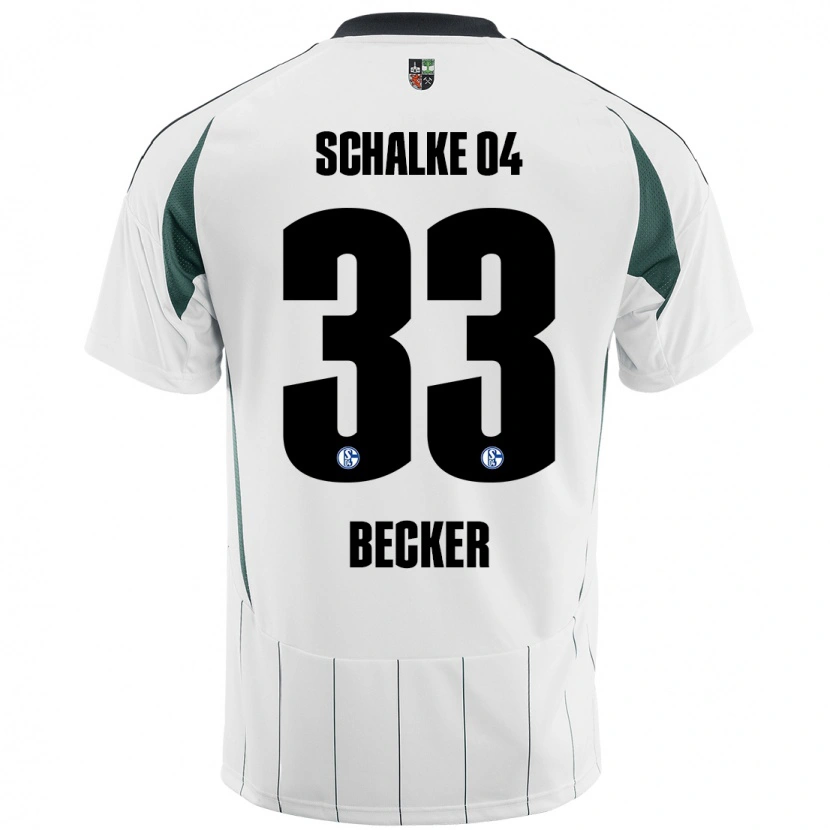 Danxen Mujer Camiseta Vitalie Becker #33 Blanco Verde 2ª Equipación 2024/25 La Camisa