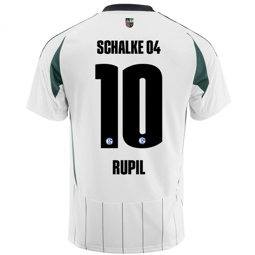 Danxen Mujer Camiseta Timothé Rupil #10 Blanco Verde 2ª Equipación 2024/25 La Camisa
