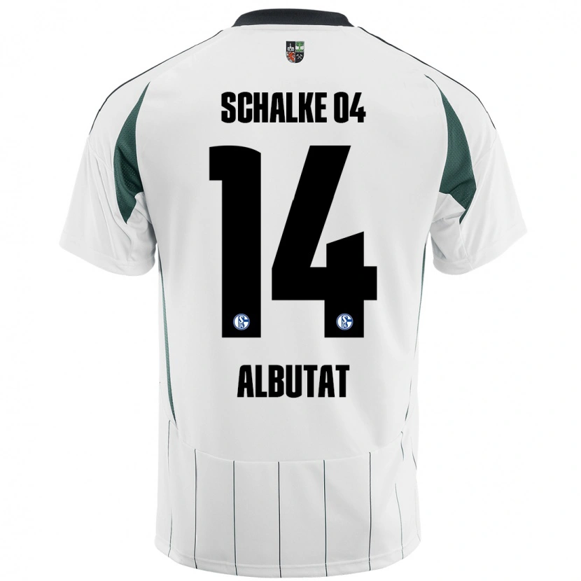 Danxen Mujer Camiseta Tim Albutat #14 Blanco Verde 2ª Equipación 2024/25 La Camisa