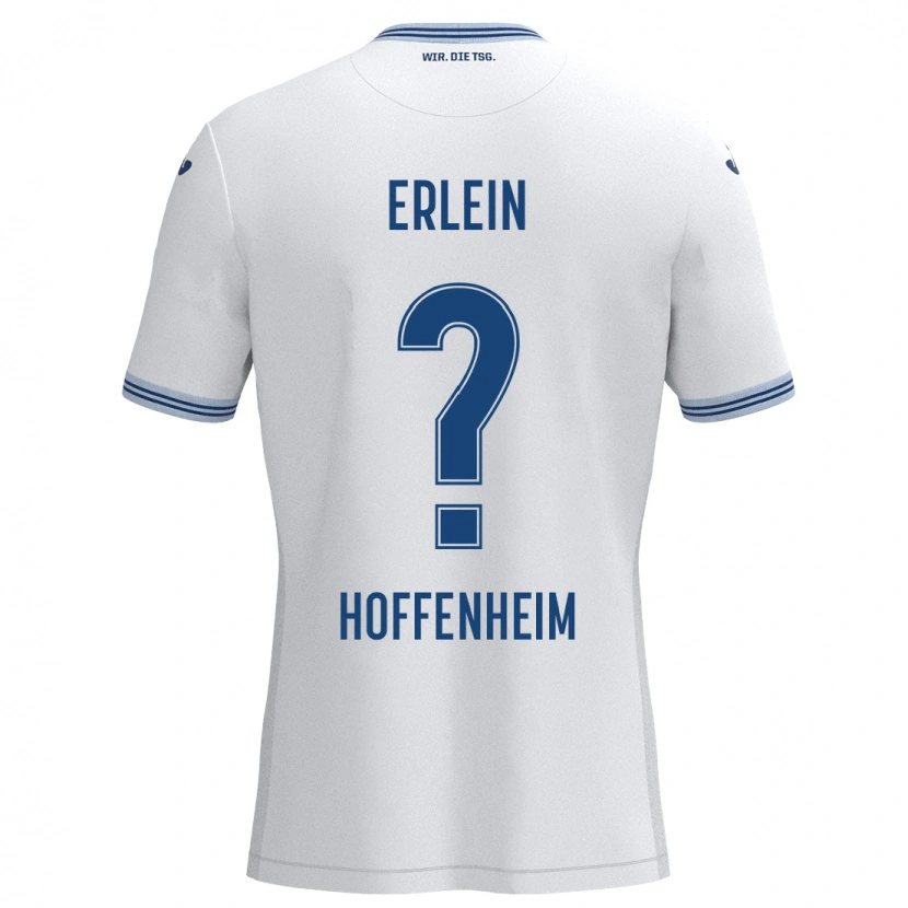 Danxen Mujer Camiseta Luca Erlein #0 Blanco Azul 2ª Equipación 2024/25 La Camisa