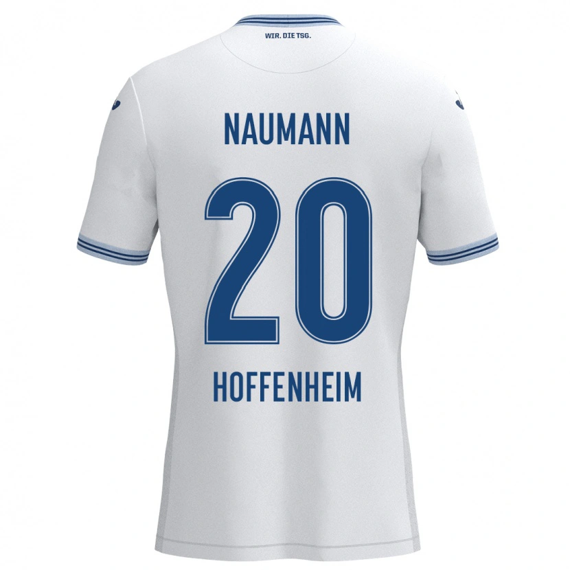 Danxen Mujer Camiseta Maxim Naumann #20 Blanco Azul 2ª Equipación 2024/25 La Camisa