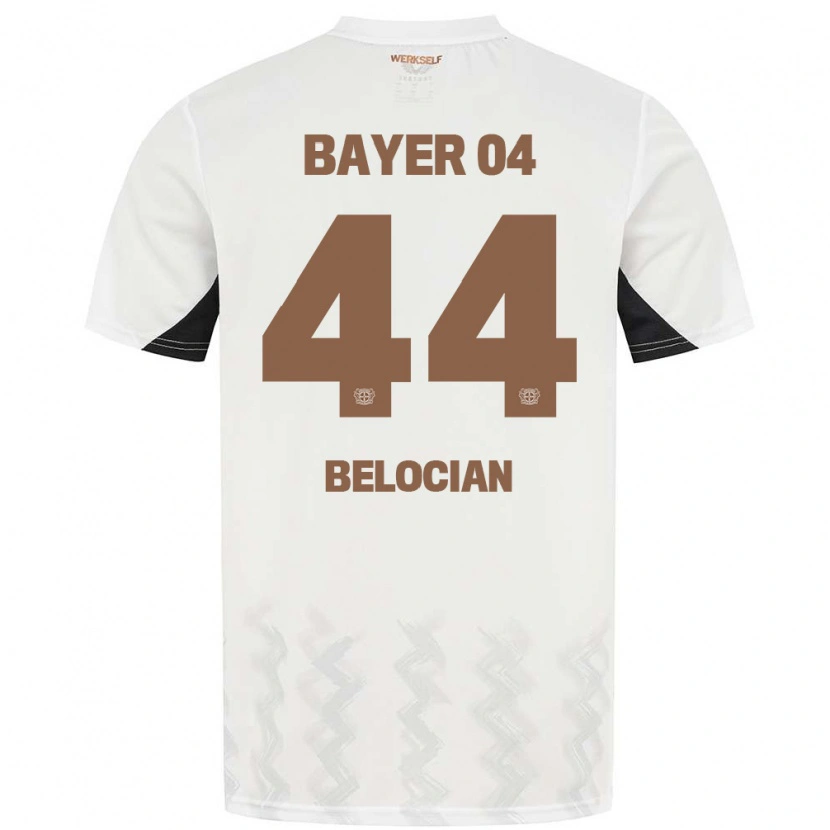 Danxen Mujer Camiseta Jeanuël Belocian #44 Blanco Negro 2ª Equipación 2024/25 La Camisa