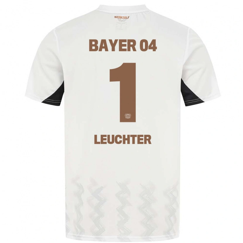 Danxen Mujer Camiseta Julian Leuchter #1 Blanco Negro 2ª Equipación 2024/25 La Camisa