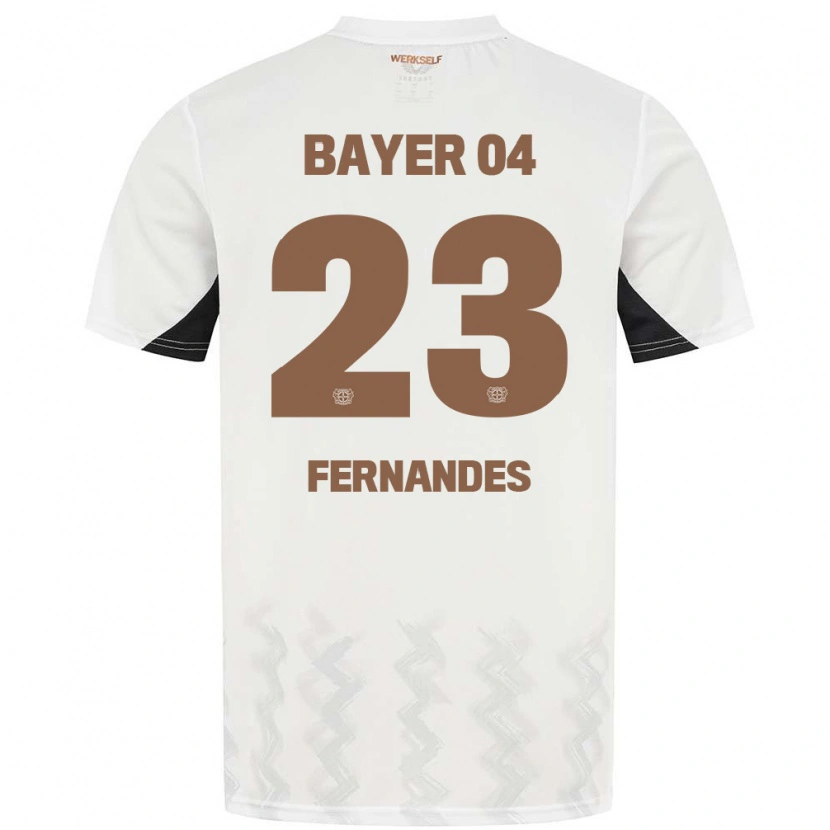 Danxen Mujer Camiseta Tyron Fernandes #23 Blanco Negro 2ª Equipación 2024/25 La Camisa
