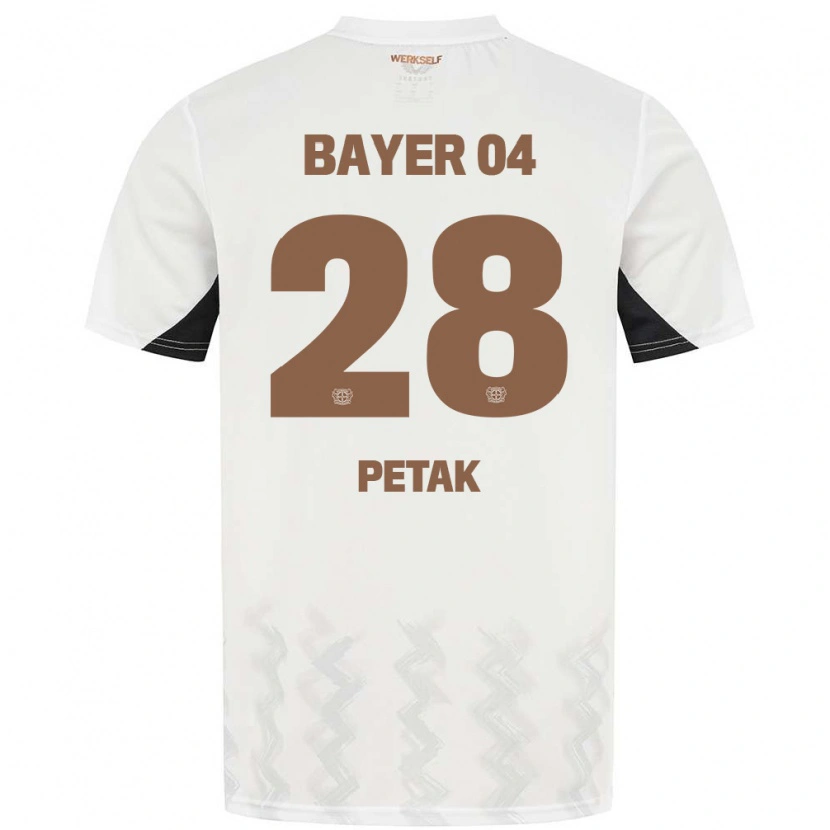Danxen Mujer Camiseta Raoul Petak #28 Blanco Negro 2ª Equipación 2024/25 La Camisa