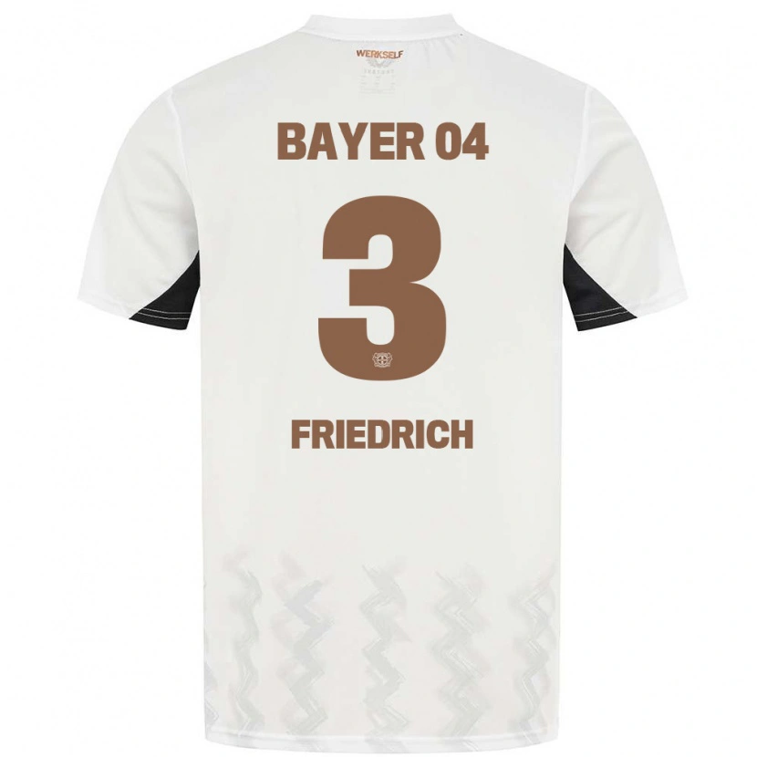 Danxen Mujer Camiseta Melissa Friedrich #3 Blanco Negro 2ª Equipación 2024/25 La Camisa