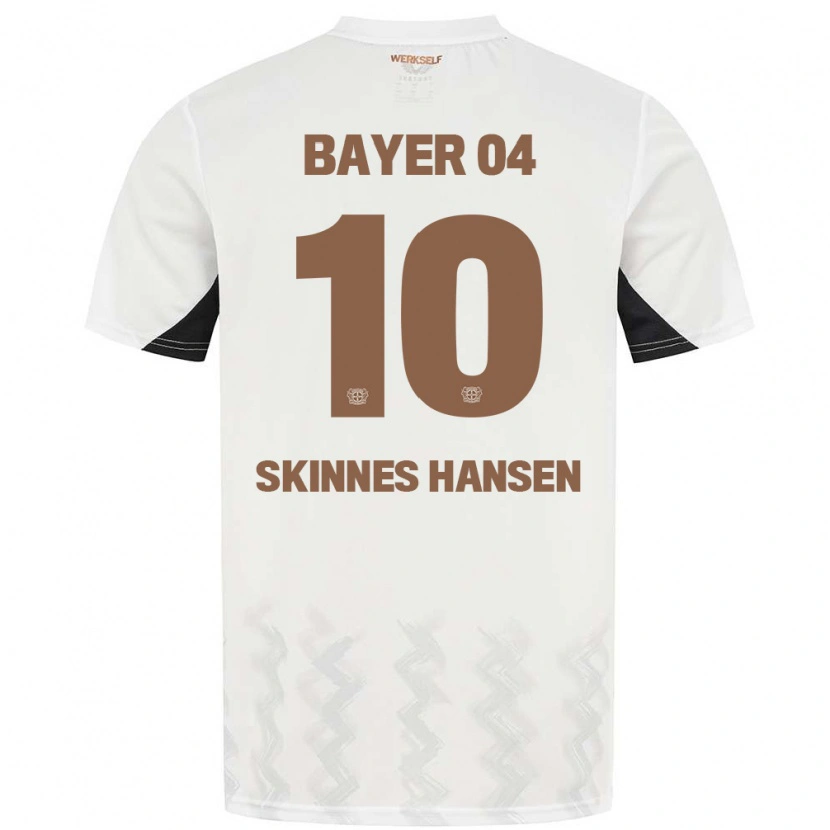 Danxen Mujer Camiseta Synne Skinnes Hansen #10 Blanco Negro 2ª Equipación 2024/25 La Camisa