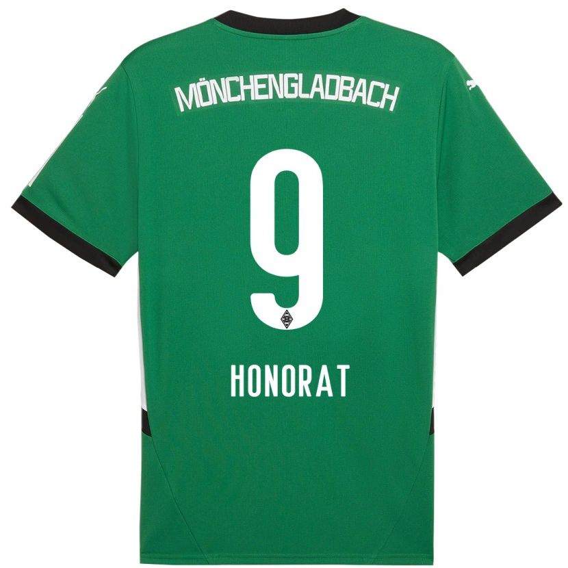 Danxen Mujer Camiseta Franck Honorat #9 Verde Blanco 2ª Equipación 2024/25 La Camisa